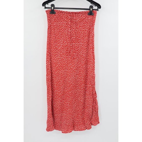 MADEWELL Midi Slip Skirt - Red Floral - Picture 2 of 10